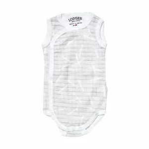 Lodger Romper Sprinkle kokvilnas bodijs bez piedurknēm, Ivory, 62 cm