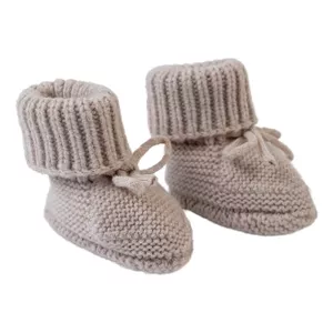 Bērnu čības LODGER SLM 630_0-6 no merino vilnas, bēšas, izmērs 0–6 mēn.