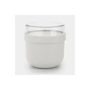 Контейнер для еды BRABANTIA Make & Take 0.5 л светло-серый, герметичная многоразовая коробка для завтрака