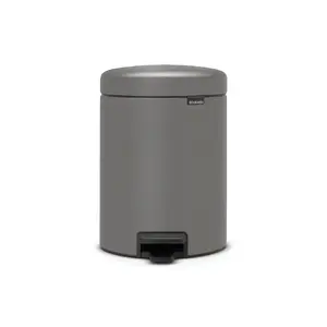 Brabantia 126284 Trash Can 5 L Round Plastic Grey