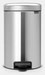 Atkritumu tvertne BRABANTIA NewIcon Round Steel, 12 l, diametrs 25.1 cm, dziļums 33.8 cm