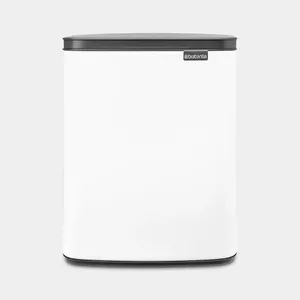 Waste bin BRABANTIA Bo 12 L White, model 222467, 12‑liter pedal bin with removable inner bucket