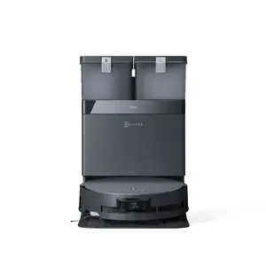 Robot vacuum Ecovacs Deebot X8 Omni — black, 5200 mAh battery, 128 min runtime, dust bag 0.22 L, wet mopping, auto base station