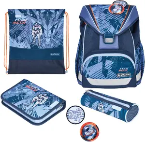 Mugursoma HERLITZ UltraLight Plus TechMech — viegla ergonomiska skolas mugursoma