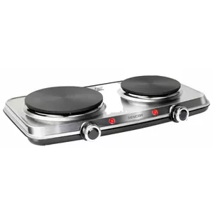 Double hotplate SENCOR SCP2256SS — stainless steel, 2 zones (ø18 cm + ø15 cm), manual controls