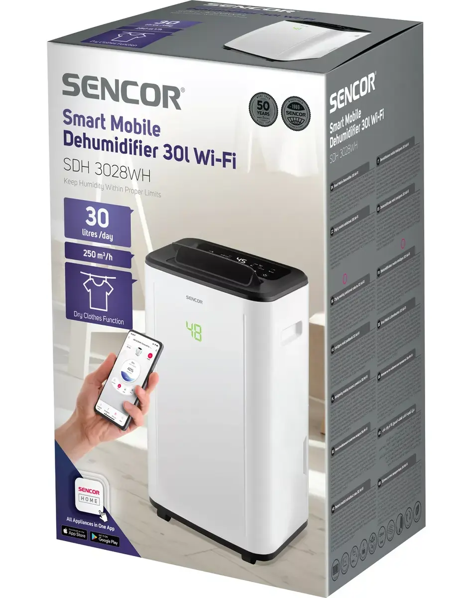 SENCOR SDH3028WH портативный осушитель 28 л/сут Photo 3