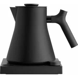 Electric kettle FELLOW 1L 1200W Matte Black — 0.9 L tank, adjustable 40–100°C, stainless steel filter and housing