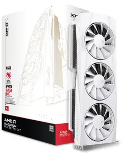 Graphics card XFX Radeon RX 9070 XT — 16 GB GDDR6, PCIe 5.0, 256-bit, 3x DisplayPort 2.1, HDMI 2.1, 350×140×67 mm