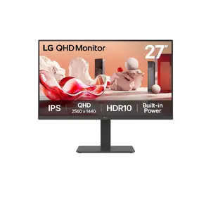 Datorskatis LG 27BA45QB-B 27" IPS Quad HD 2560×1440, 5 ms, USB 3.2 hubs, skaļruņi, VESA, augstuma regulēšana, melns