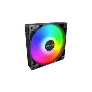 Case fan Montech GF120 PWM ARGB 120mm black, PWM control, ARGB lighting