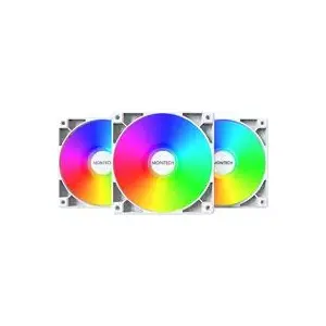 Case fan pack Montech GF120 PWM ARGB 3-in-1 — 120mm PWM fans with ARGB lighting