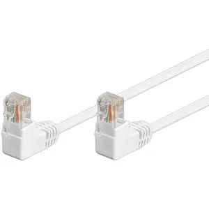 Network cable GOOBAY Cat5e U/UTP white 0.5 m with RJ-45 gold-plated contacts