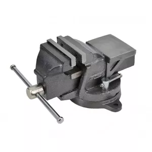 Bench vice AWTools AW24236 with 360° swivel base, 125 mm jaw width