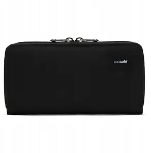 Wallet Pacsafe RFIDsafe Continental Wallet black — compact RFID-blocking travel wallet