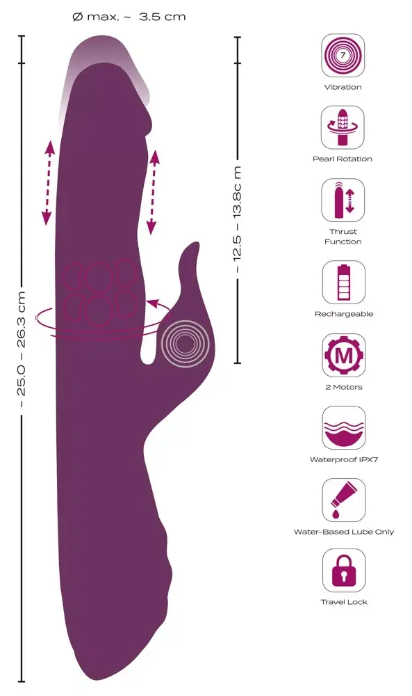 Кролик‑вибратор Javida Silicone Purple Photo 12