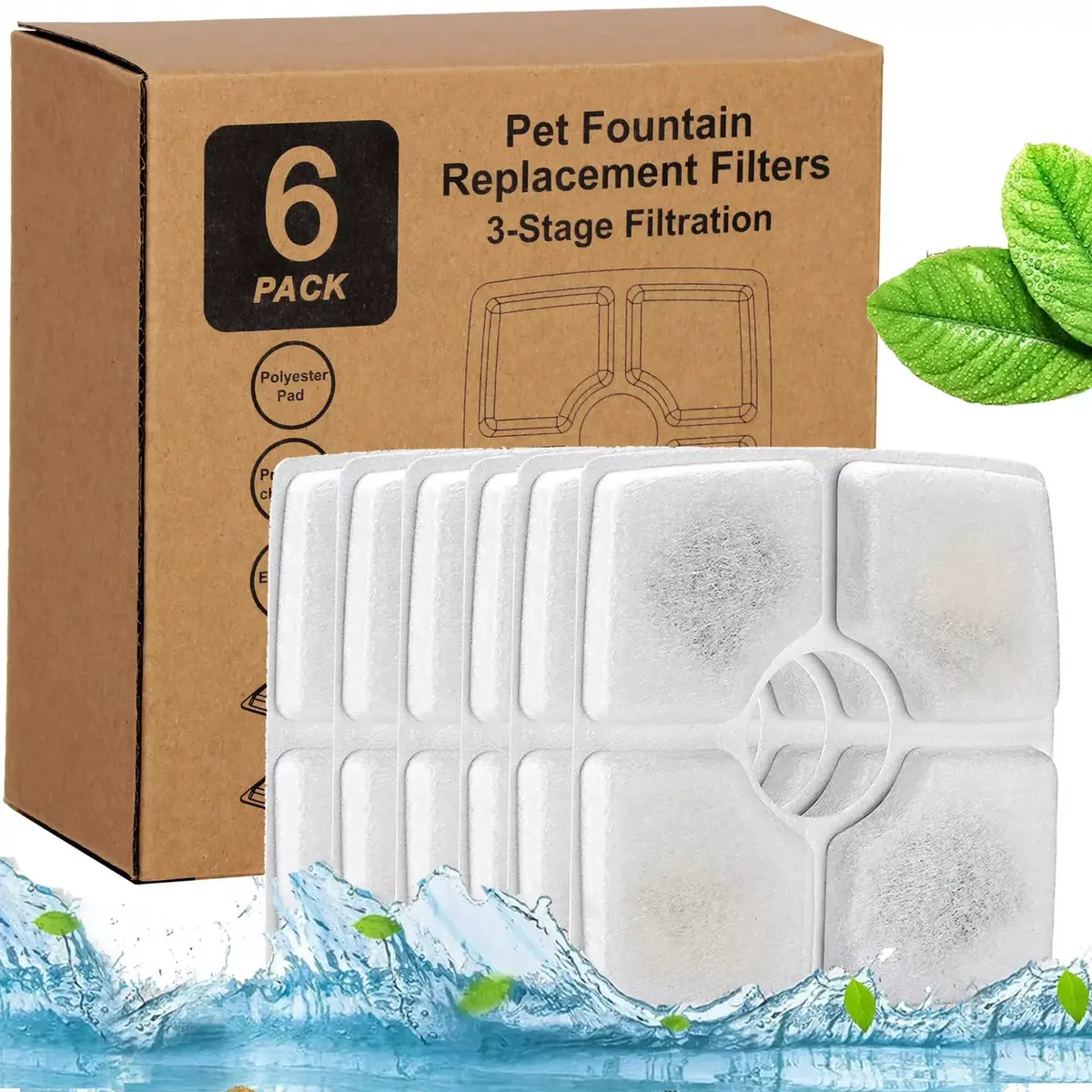 Springos PA0314 pet water dispenser filters — 6 pcs Photo 3