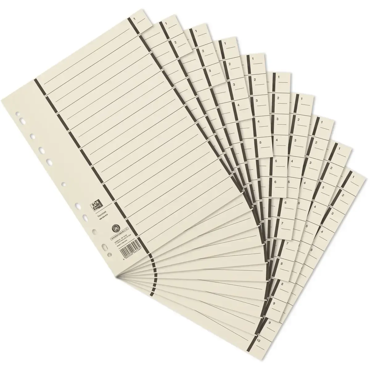 Oxford 400004672 A4 cardboard divider sheets, 100 pcs Photo 3