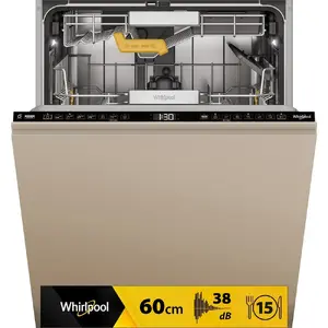 Полновстраиваемая посудомоечная машина Whirlpool WH8IA15AM3TUS0 на 15 комплектов посуды, класс энергоэффективности А, уровень шума 38 дБ и 8 программ