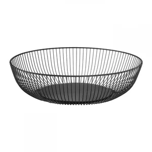 Fruit basket Ambition PL1929506, metal, 28 cm, black — tabletop fruit bowl