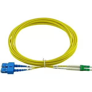 Network Cable BlueOptics Duplex LWL Patch Cable LC-APC/SC-UPC OS2 5m Blue