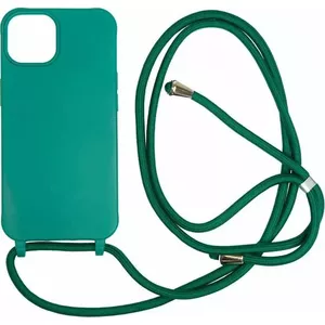 Protective Lanyard Case MOBILE ORIGIN for iPhone 14, dark green, with strap