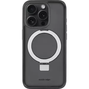 Mobile Origin RingMag maciņš iPhone 15 Pro, melns — magnētisks maciņš ar gredzenu