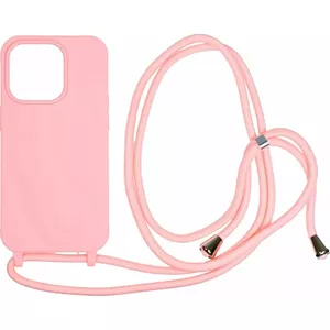 Mobile Origin lanyard case for iPhone 14 Pro, pink — protective case with strap