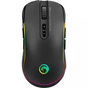 Spēļu pele MW G942, optiskā, 10000 DPI, 10 programmējamas pogas, vadu USB, RGB apgaismojums, melna