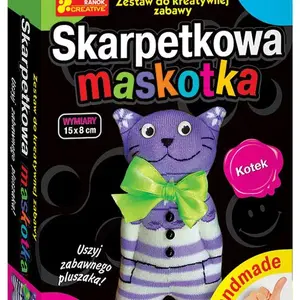 Plīša zeķu rotaļlieta RANOK Ranok Skarpetkowa maskotka kotek — neliels mīļš kaķēns