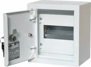 Alfako A-RZ0 Surface-Mounted Modular Metal Distribution Board 1x6 Modules with Lock RAL 9003