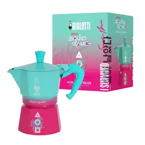 Moka pot Bialetti Squid Game Blue Pink Aluminium