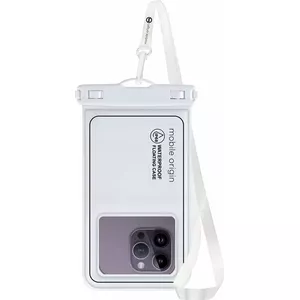 Protective waterproof floating case for 6.5" phones, MOBILE ORIGIN, white/black