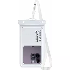 Mobile Origin waterproof floating case for 6.8" phones, white/black
