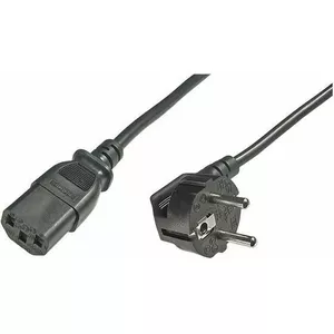 Power cable LOGON TC005NC C13 to CEE7/5, 0.5 m, detachable mains lead