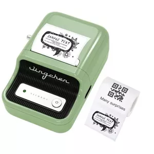 Etiķešu printeris NIIMBOT B21S Green — kompakts termoprinteris ar Bluetooth, drukas platums 50 mm, 60 mm/s, 1200 mAh