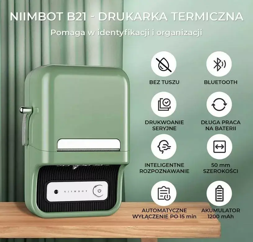 Принтер этикеток NIIMBOT B21S Green Photo 3