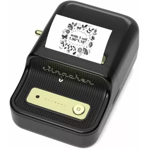 Etiķešu printeris NIIMBOT B21S Black — kompakts Bluetooth rullīšu printeris, drukas platums 50 mm, 60 mm/s, akumulators 1200 mAh