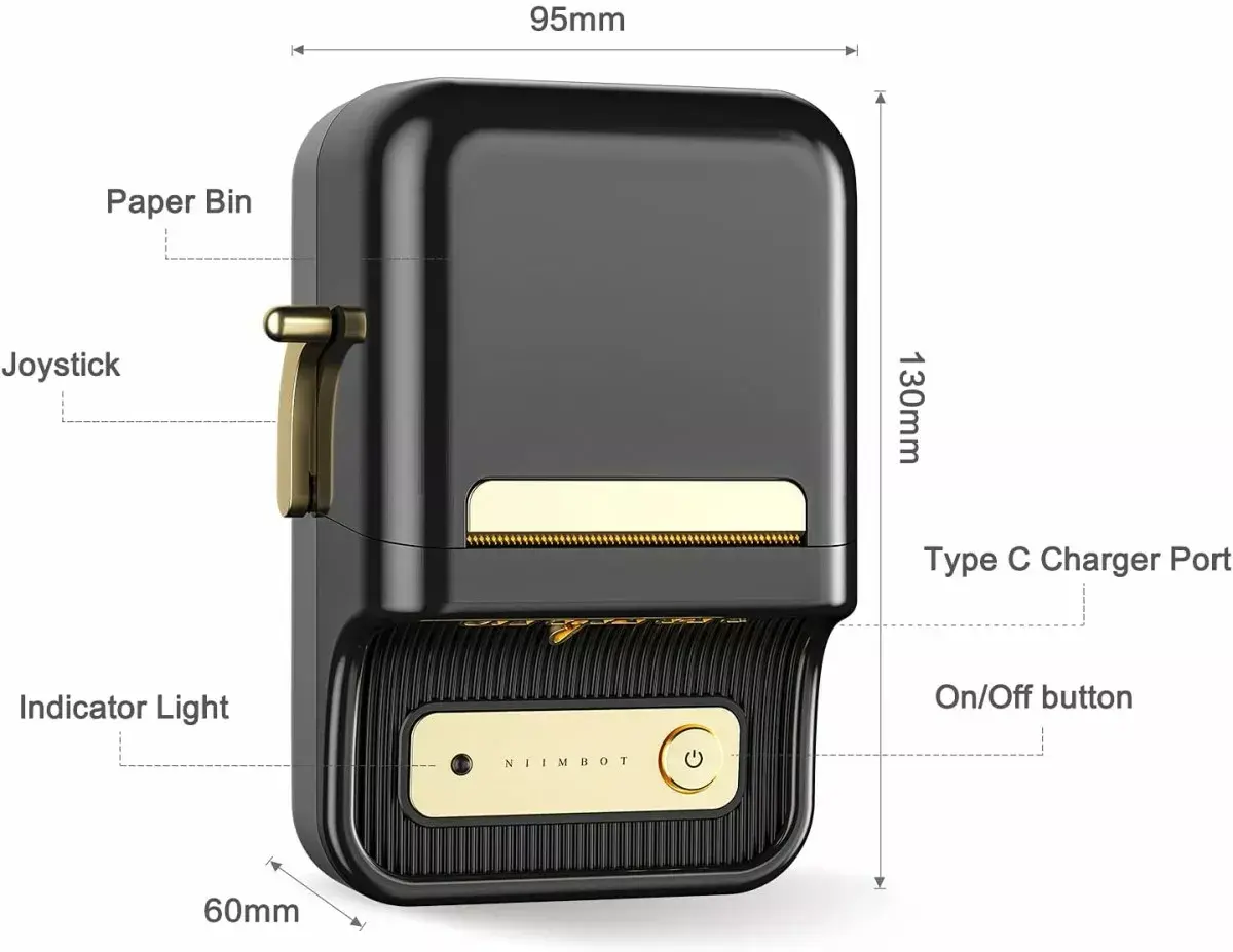 NIIMBOT B21S Black принтер этикеток Photo 5
