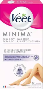 Depilatory Wax Strips Veet Minima Easy Gel — 12 strips for hair removal