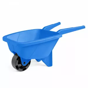Детская садовая тачка Wader 74501 — синяя, прочный пластик, для песочницы