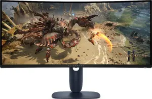 Игровой монитор Dell Alienware AW3425DWM 34 дюйма VA LCD 3440 x 1440 WQHD 21:9 180Hz HDMI DisplayPort USB Hub Черный Синий