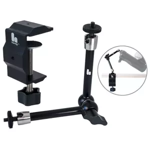 Handsfree Desk Mount clamp for The Handy masturbator — model 50052210000, ¼" thread, max opening 6 cm, aluminium/stainless steel