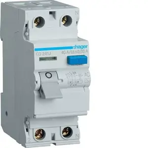 Устройство защиты от утечки тока Hager CD241J — 30 мА, 2-полюсный, 40 А