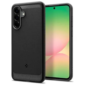 Protective phone case Spigen Rugged Armor for Samsung Galaxy A56 5G — matte black