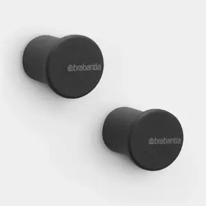 Wall-mounted towel holder BRABANTIA MindSet — grey, 21×23×21 mm
