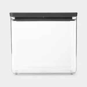 Tvertnes BRABANTIA Tasty+ taisnstūrveida 3,5 L, pelēka/caurspīdīga, 220×112×202 mm