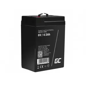 Sealed lead-acid AGM VRLA battery Green Cell 6V 4.5Ah (maintenance-free, rechargeable)