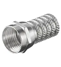 Goobay Twist-On F-Connector for 6.0 mm coaxial cable, male F-type plug, pack of 100
