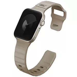Ремешок из FKM-резины Uniq для Apple Watch 38/40/41 мм — совместим с Series 1–9, SE/SE3, Khaki Pale