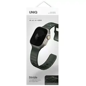 Ремешок Uniq из FKM-резины для Apple Watch 49 мм — зелёный, совместим с Series 1–9, SE, Ultra